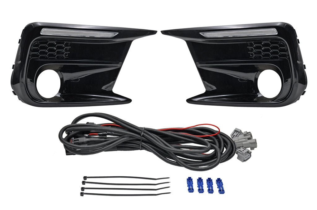 JDMuscle [18-21 WRX/STI] JDM Style Sequential Turn+Drl Bezel w/ Fog Light Cut Out | JDM-WRX18-133008