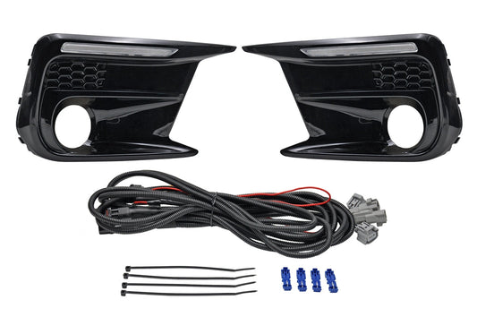 JDMuscle [18-21 WRX/STI] JDM Style Sequential Turn+Drl Bezel w/ Fog Light Cut Out | JDM-WRX18-133008