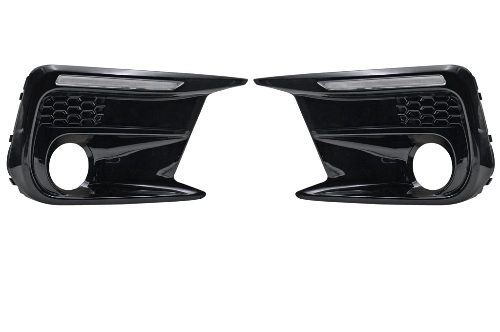 JDMuscle [18-21 WRX/STI] JDM Style Sequential Turn+Drl Bezel w/ Fog Light Cut Out | JDM-WRX18-133008