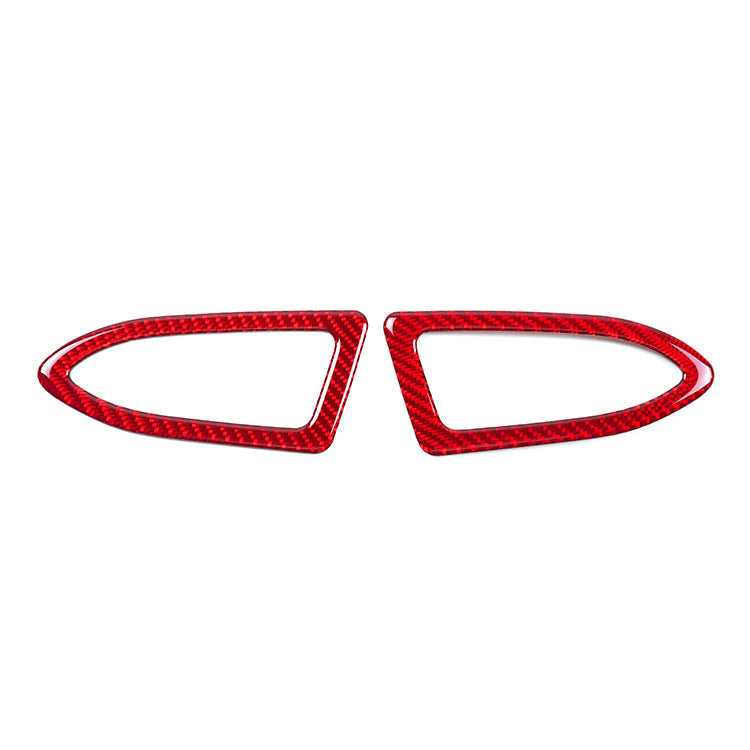 JDMuscle [22-25 WRX] P&S Series Carbon Fiber Dash AC Trim 2 PC | Black Carbon Fiber/ Red Carbon Fiber