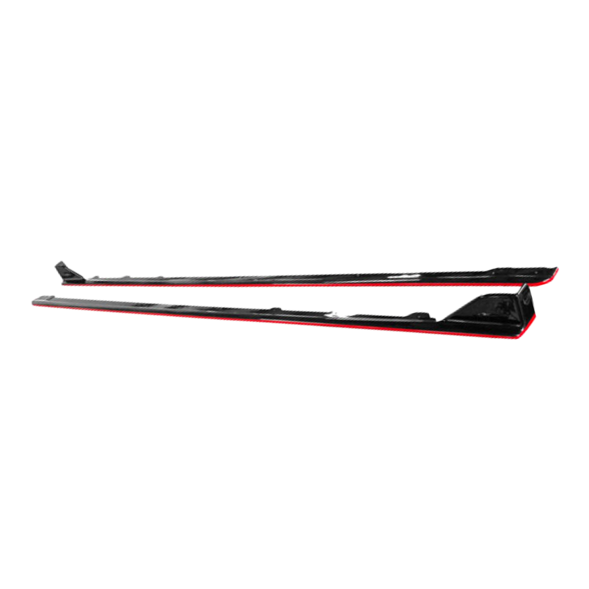 JDMuscle OEM / STI Style Aero Kit Gloss Black with Red Accent for 15-17 WRX/STI