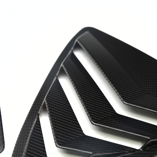 JDMuscle [23-24 Toyota GR Corolla] Carbon Fiber Rear Quarter Louvers Covers (2PC)