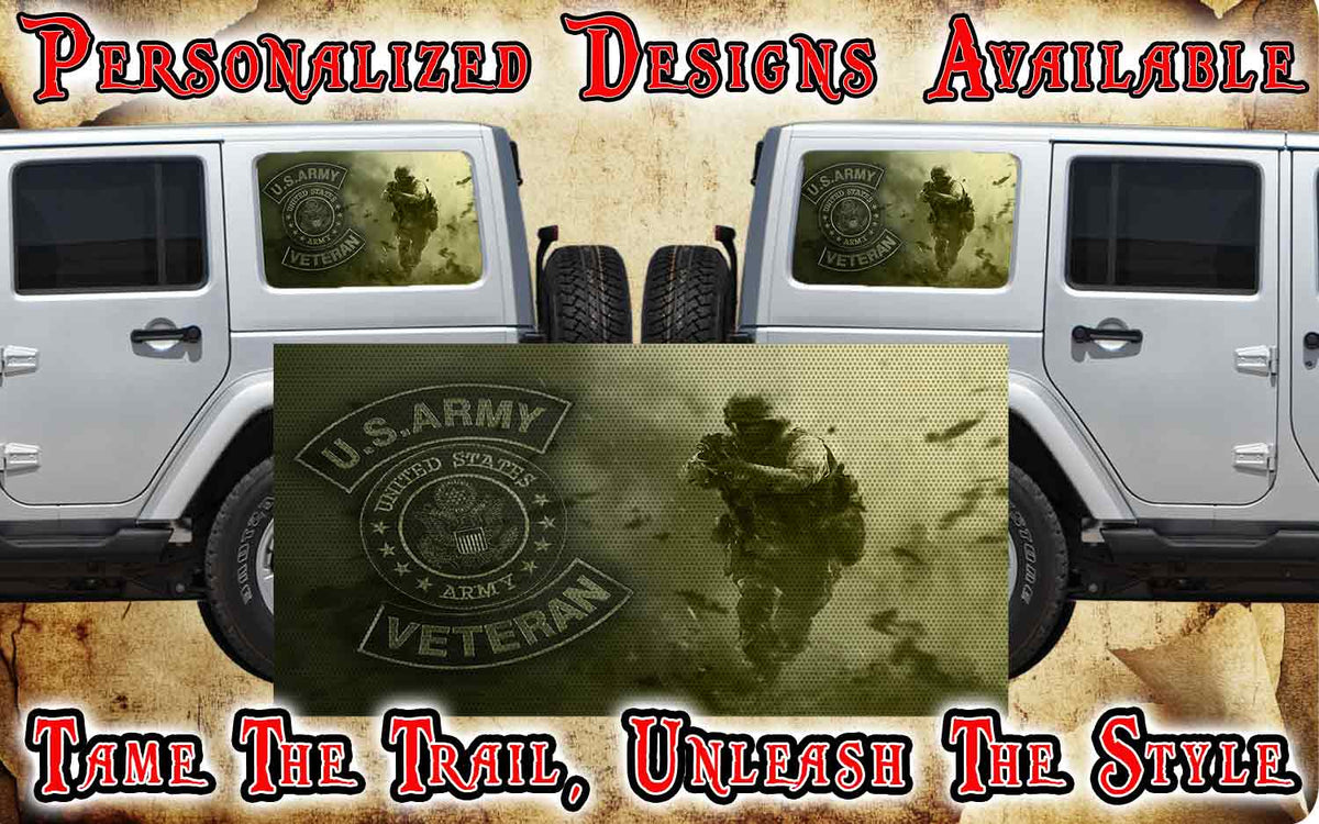 Army Rear Window Graphics US Army Rear quarter window see through graphic. – NTXGlow