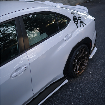 JDMuscle [22-25 WRX] Rear Spats - OE+ Style ABS / Paint Matched / Gloss Black