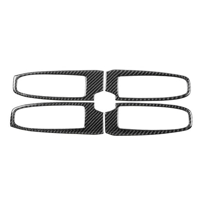 JDMuscle [22-25 WRX] P&S Series Carbon Fiber Window Switch Trim Covers 4 PC | Black Carbon Fiber/ Red Carbon Fiber