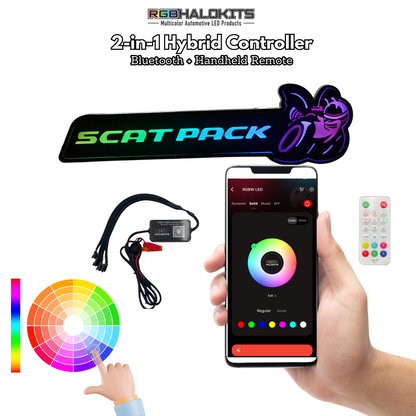 Scatpack LED Emblem Badge (Multicolor Flow)