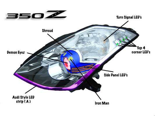 2003-2008 Nissan 350Z Custom Headlights
