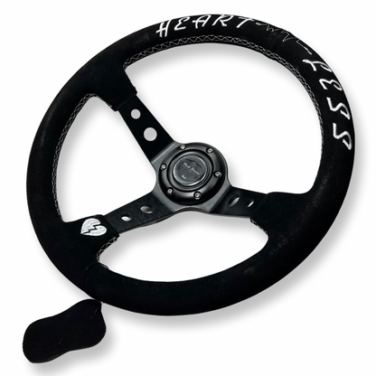 Universal Heartless 350mm 3"Deep Dish 6-Bolt Steering Wheel | 150 Entries