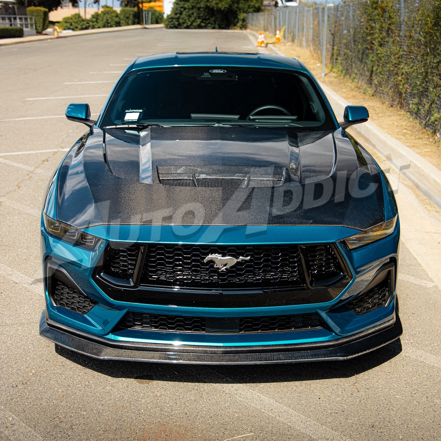 2024-2026 Mustang EcoBoost/GT S650 Type-OE Carbon Fiber Double Sided Lower Chin Splitter
