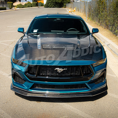 2024-2026 Mustang EcoBoost/GT S650 Type-OE Carbon Fiber Double Sided Lower Chin Splitter