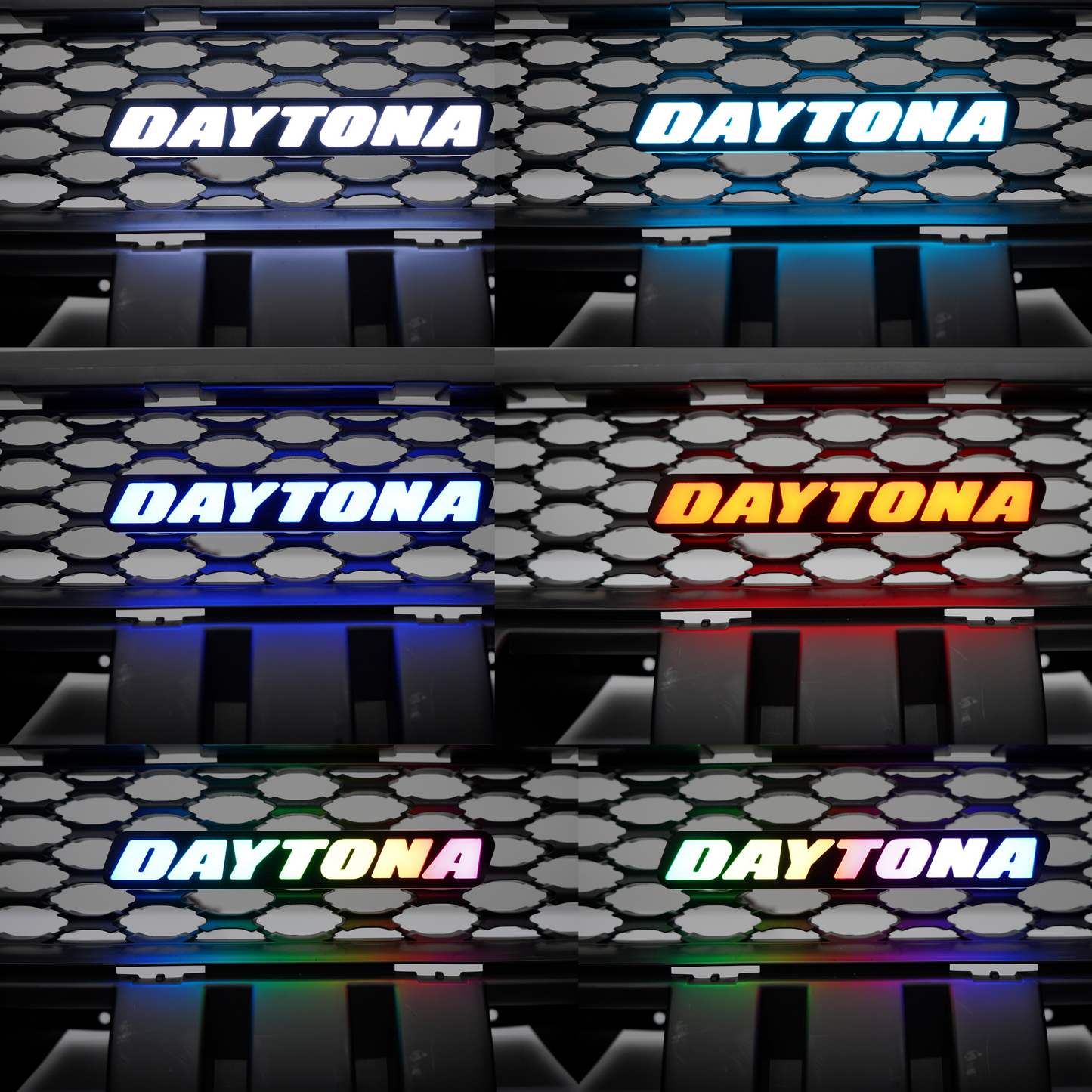 Daytona LED Badge: (Multicolor Flow)