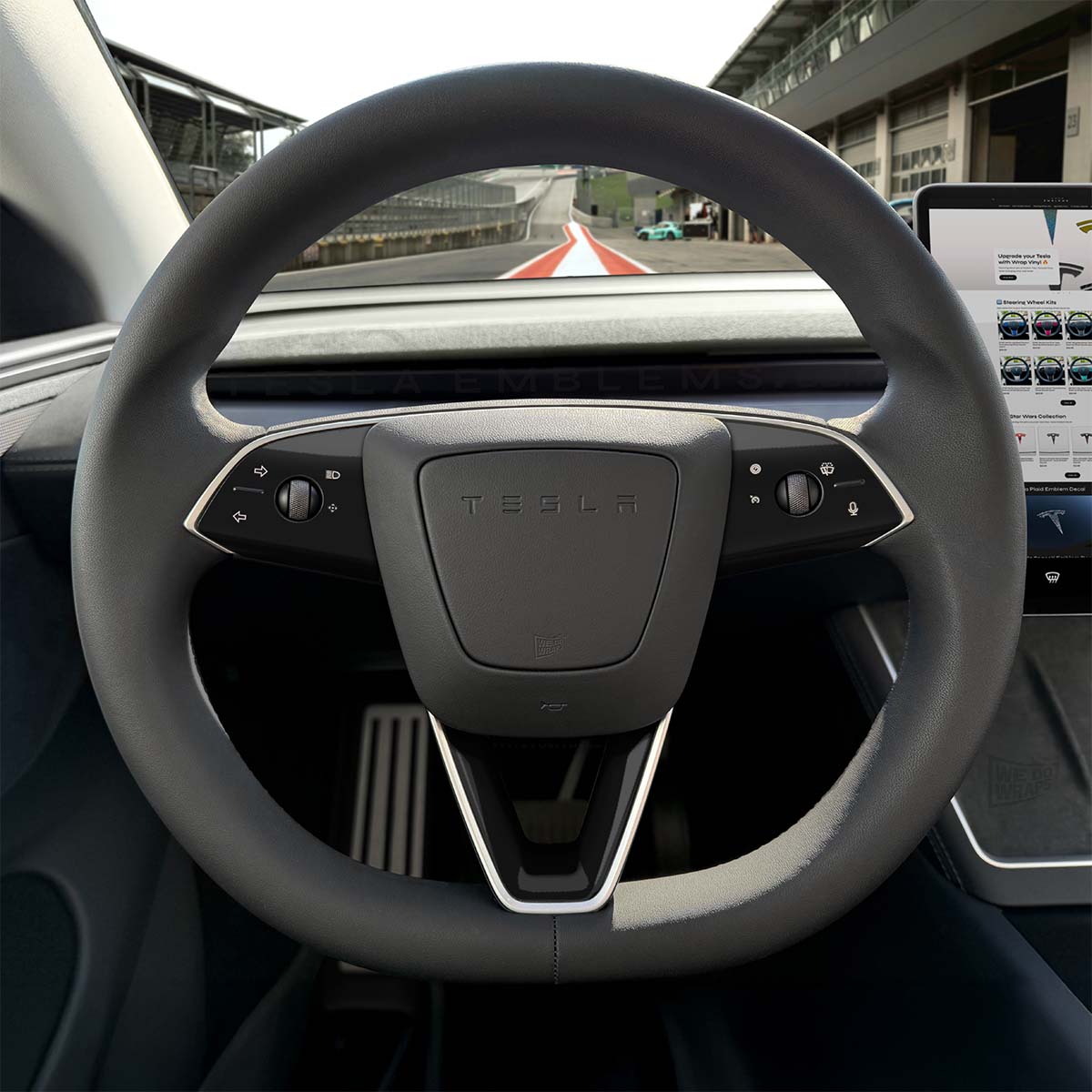 3M Gloss Black Tesla Steering Wheel Decals | 3-piece Set | M3 Feb 2024-'25 Refresh