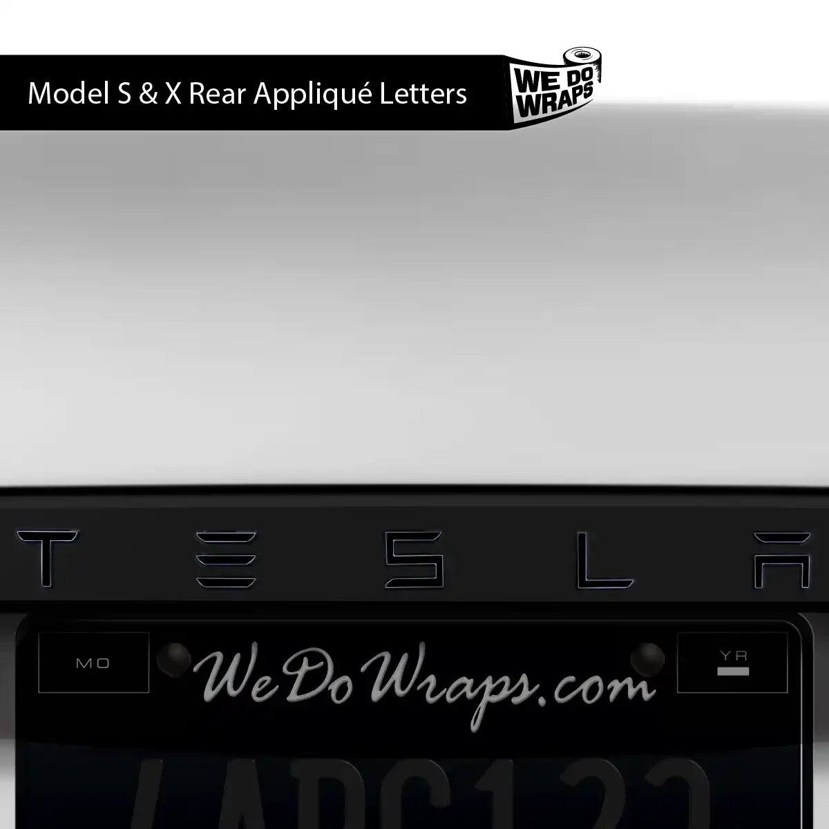 3M Gloss Black Tesla Emblem Decals (Front + Back) | Model X