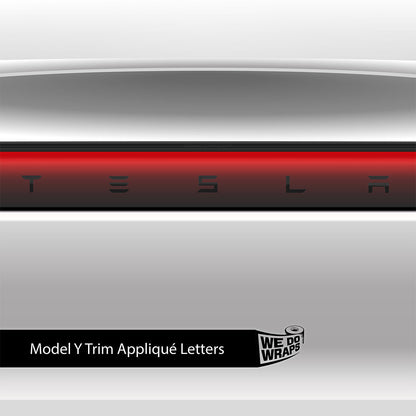 3M Gloss Black Tesla Emblem Decals (Front + Back) | Model Y