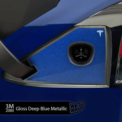 3M Deep Blue Metallic Tesla Charge Port Wrap | Model X