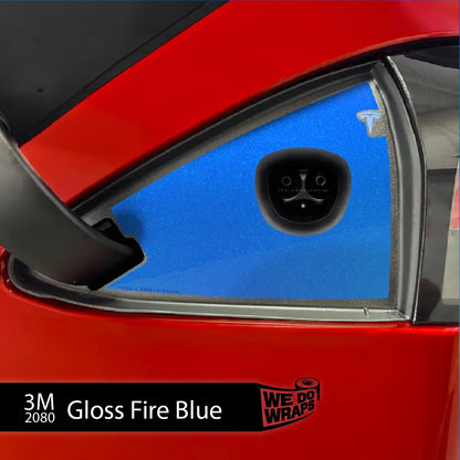 3M Gloss Fire Blue Tesla Charge Port Wrap | Model S