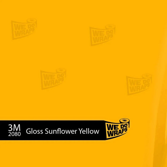 3M Gloss Sunflower Yellow Tesla Steering Wheel Wrap | MY 2019-'25