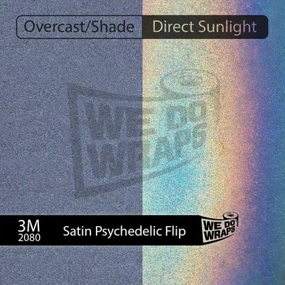 3M Satin Psychedelic Flip Tesla Steering Wheel Wrap | MY 2019-'25