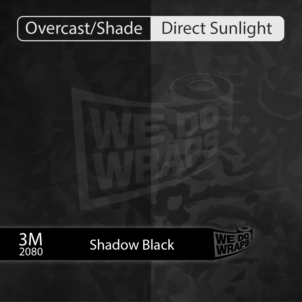 3M Shadow Black Camo Tesla Steering Wheel Wrap | MY 2019-'25