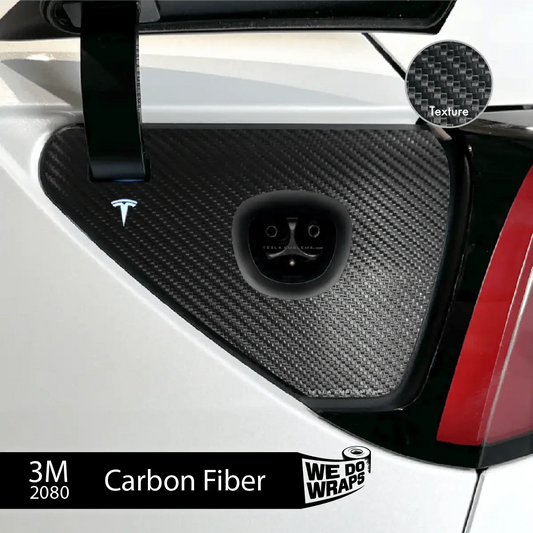 3M Carbon Fiber Tesla Charge Port Wrap | Model Y