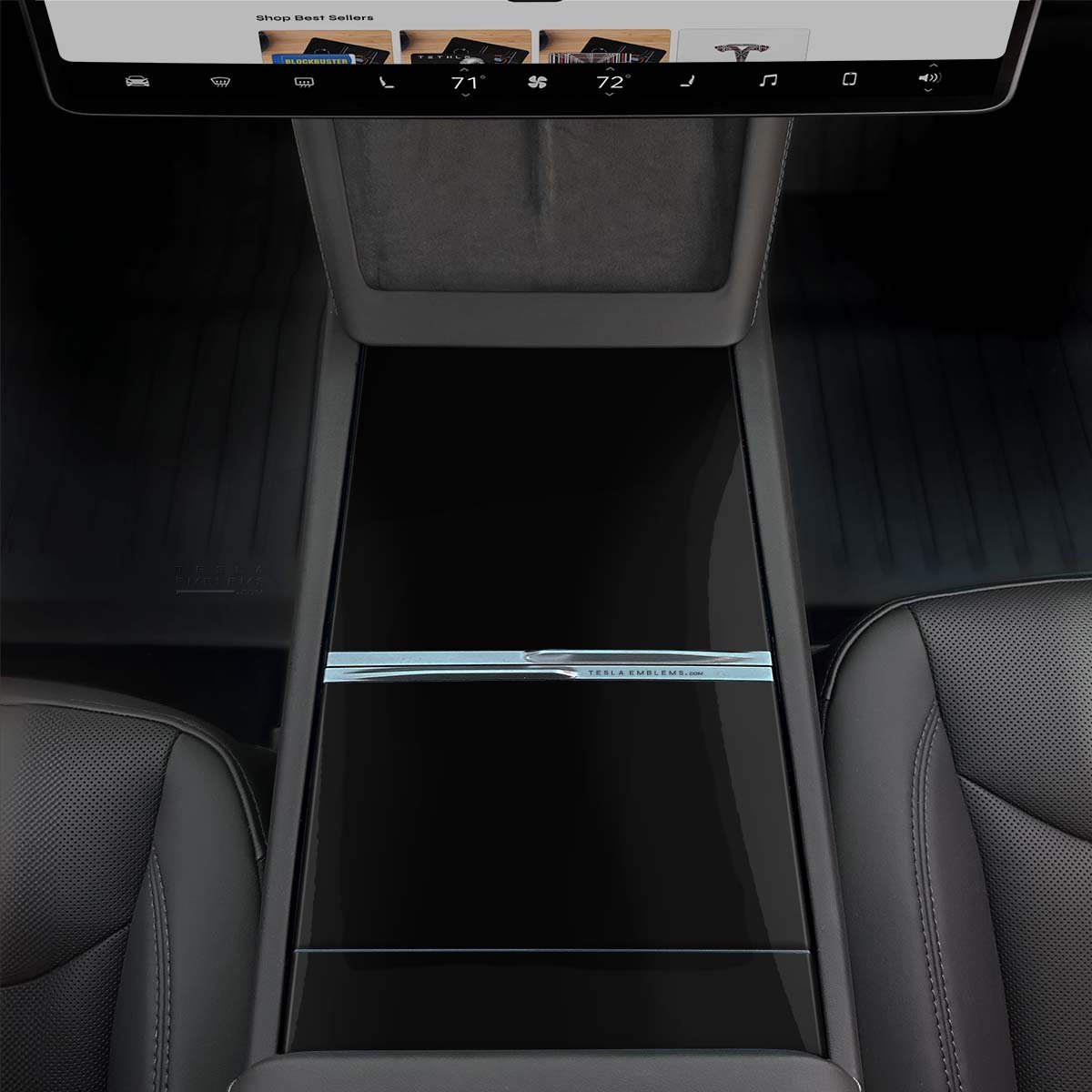 3M Gloss Black | Tesla Center Console Wrap Kit | Model 3 '24-26 Refresh