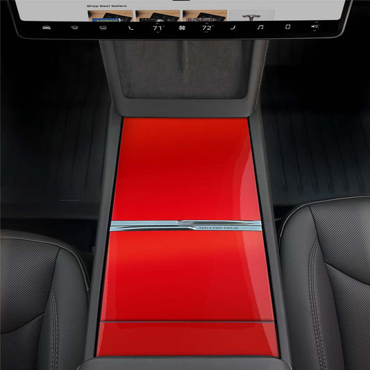 3M Gloss Dragon Fire Red | Tesla Center Console Wrap Kit | Model 3 '24-26 Refresh