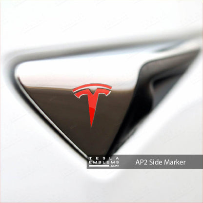 3M Gloss Hot Rod Red Tesla Autopilot Camera Side Marker Decals (2pcs)
