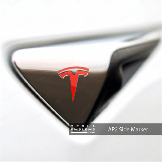 3M Gloss Hot Rod Red Tesla Autopilot Camera Side Marker Decals (2pcs)