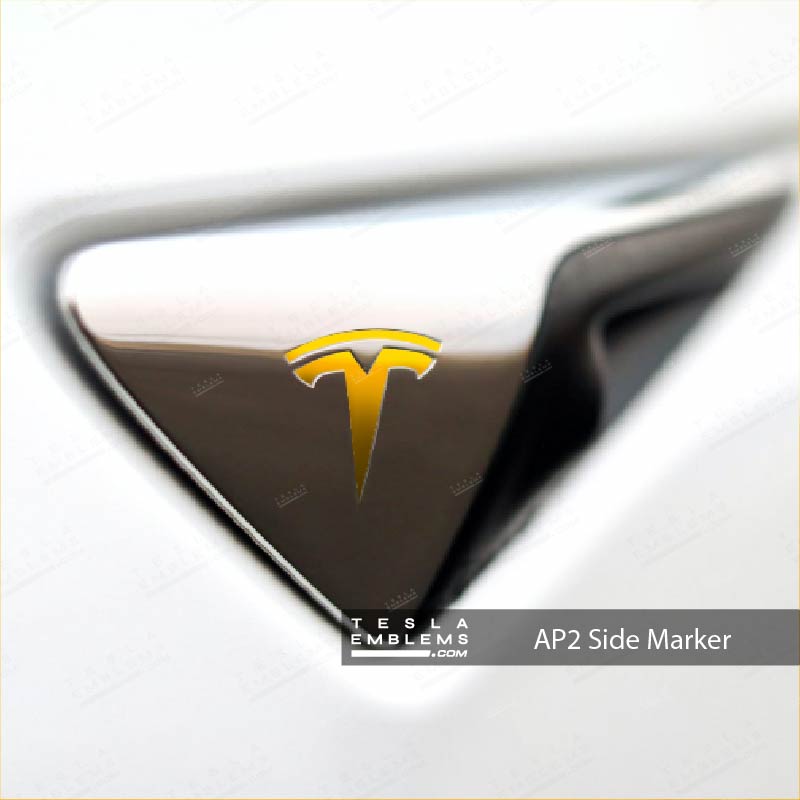 3M Gloss Sunflower Yellow Tesla Autopilot Camera Side Marker Decals (2pcs)
