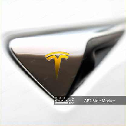 3M Gloss Sunflower Yellow Tesla Autopilot Camera Side Marker Decals (2pcs)