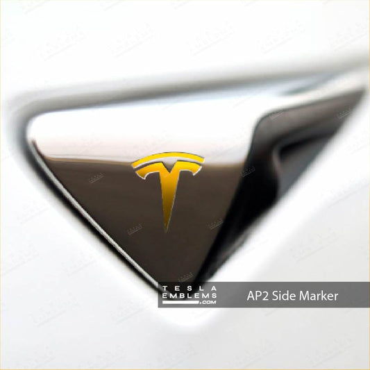 3M Gloss Sunflower Yellow Tesla Autopilot Camera Side Marker Decals (2pcs)