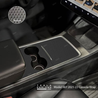 3M Matrix Black | Tesla Center Console Wrap Kit | Model Y '21-25