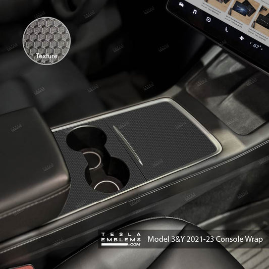 3M Matrix Black | Tesla Center Console Wrap Kit | Model Y '21-25