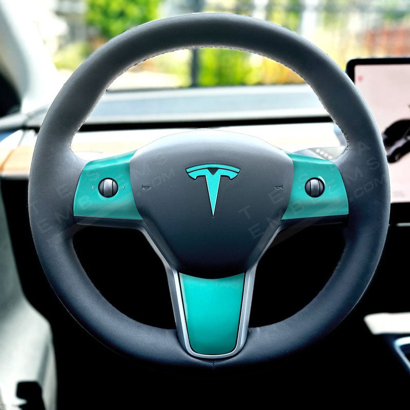 3M Satin Key West Tesla Steering Wheel Wrap | MY 2019-'25