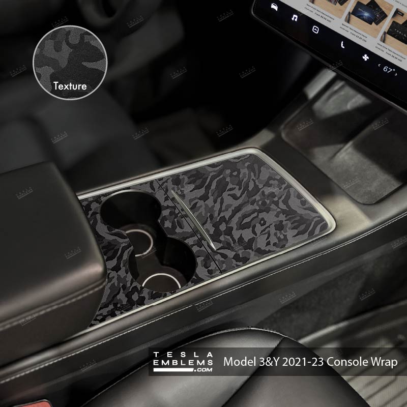 3M Shadow Black | Tesla Center Console Wrap Kit | Model Y '21-25