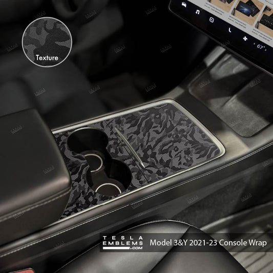 3M Shadow Black | Tesla Center Console Wrap Kit | Model Y '21-25