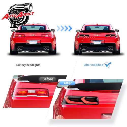 2014-2015 Chevy Camaro Umbra LED Taillights – Gloss Black/Smoke Lens