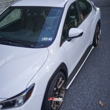 JDMuscle [22-25 WRX] STI Style Side Skirts-Paint Matched/Gloss Black