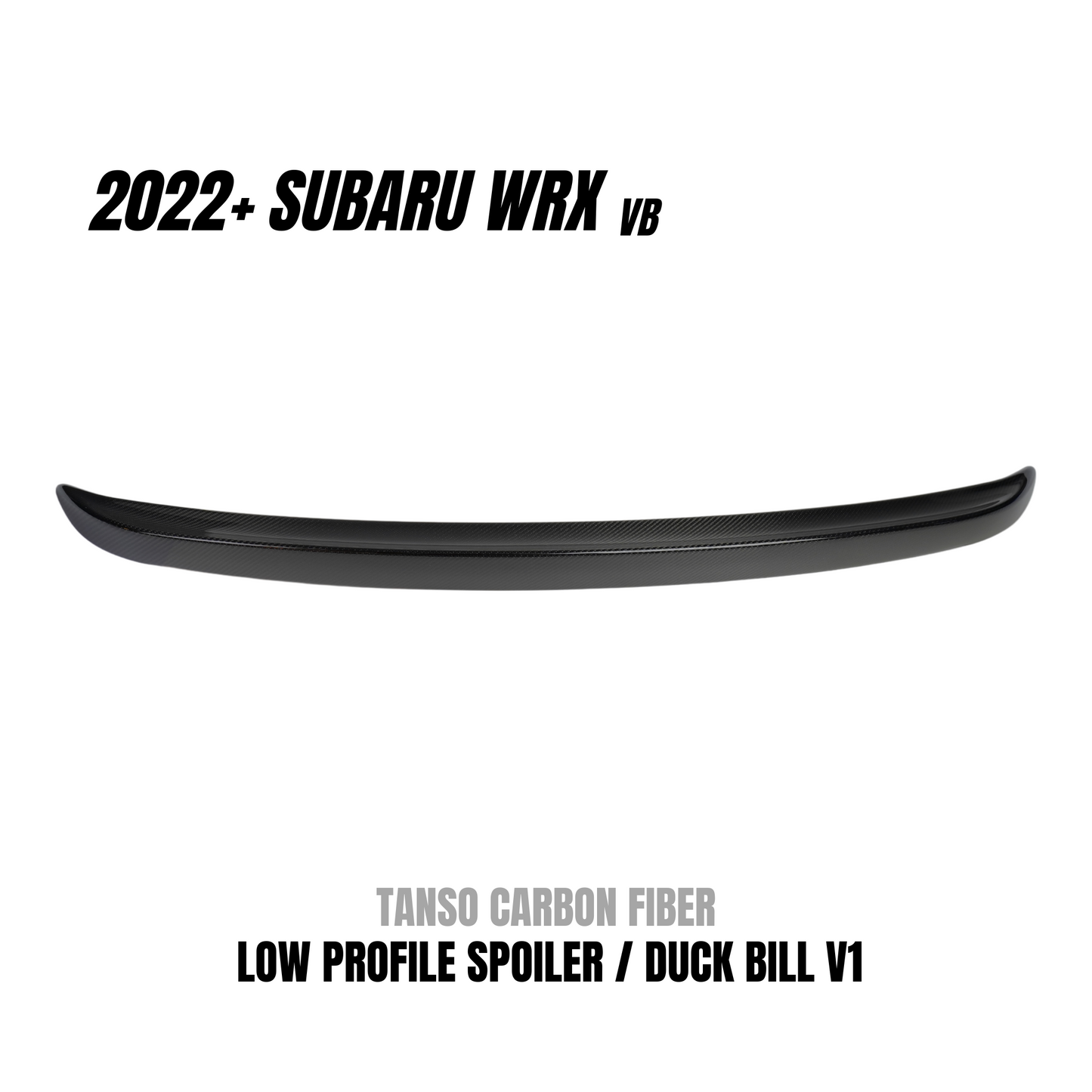 JDMuscle [22-25 WRX] Tanso Carbon Fiber Duck Bill V1