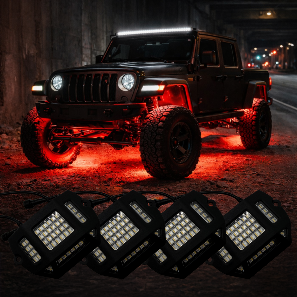 Lighting Trendz Hyper Pro Max V2 Series RGBW Rock Light 4-Pack LED Kit
