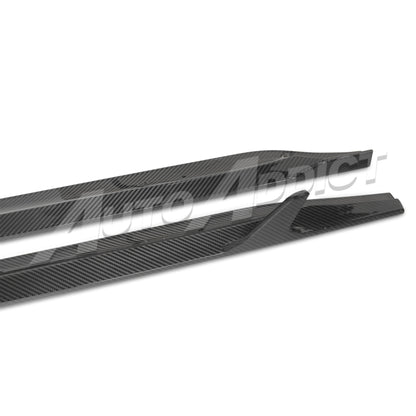 2021-2026 BMW G80 M3 Dry Gloss Double Sided Carbon Fiber V1 Side Skirts Pair