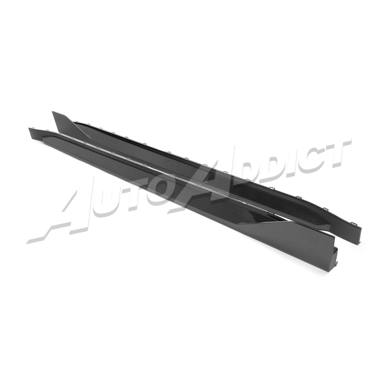 2021-2026 BMW G80 M3 Dry Gloss Double Sided Carbon Fiber V2 Side Skirts Pair