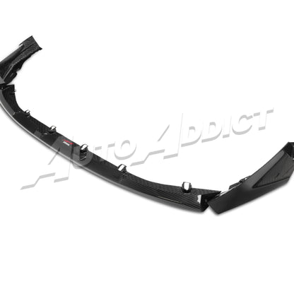 2021-2026 BMW G80 M3 G82 M4 Dry Gloss Double Sided Carbon Fiber Lower Chin Splitter 3pcs