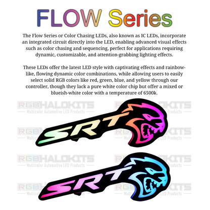 SRT Hellcat LED Emblem Badge: (Multicolor)