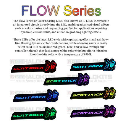 Scatpack LED Emblem Badge (Multicolor Flow)