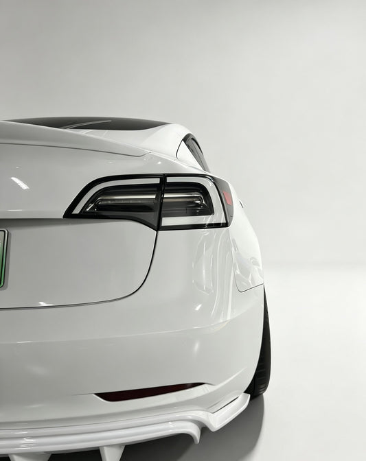 Tesla (Previous Gen) clear white-housing tail lights by JIEAN Lights – photo 1