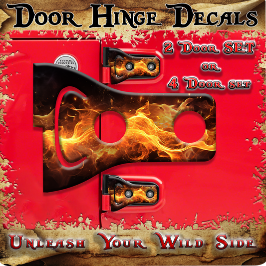 Fire print Door hinge decals 48