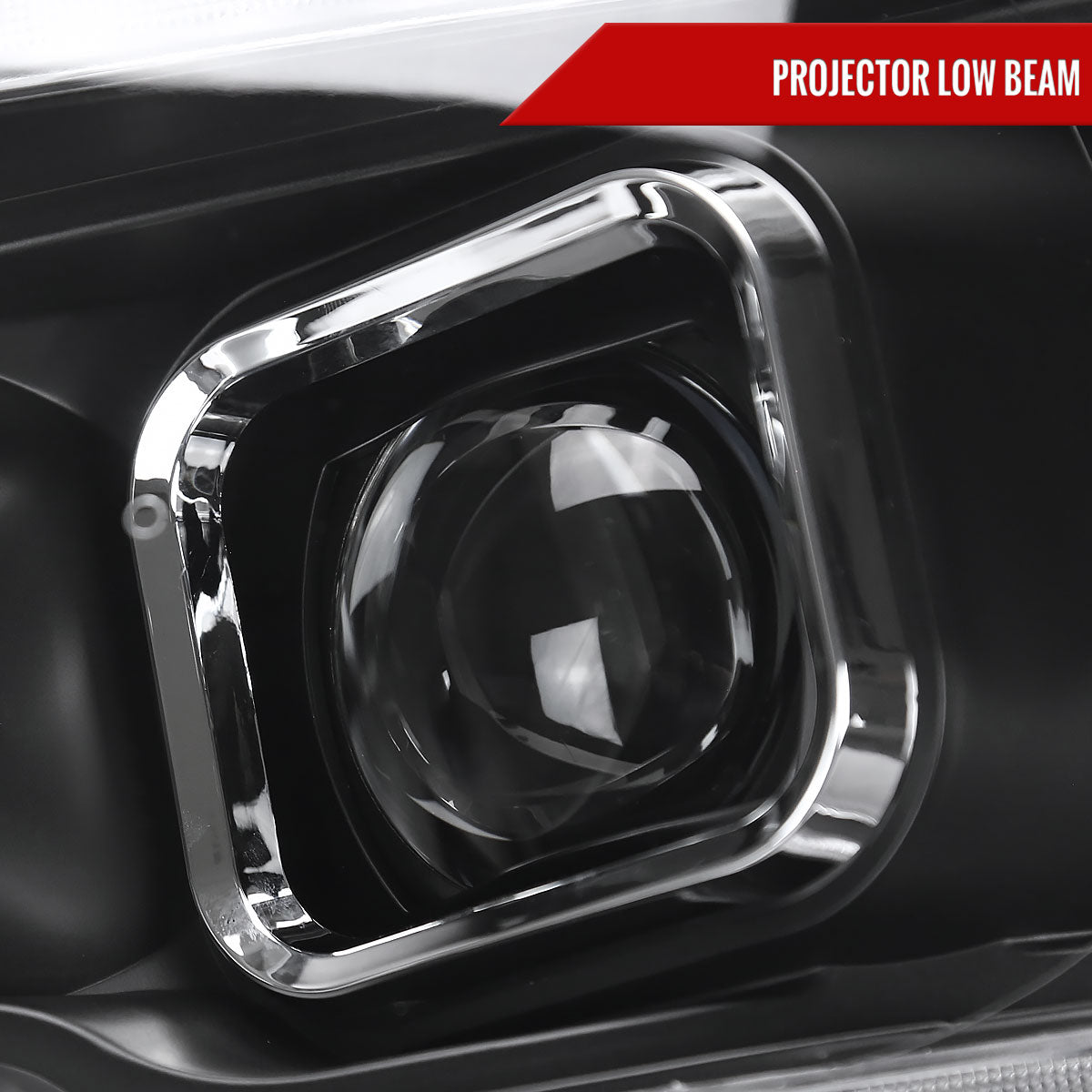 2009-2018 Dodge RAM 1500  / 2019-2021 RAM Classic / 2010-2018 RAM 2500 3500 Amber LED Bar Switchback Sequential Projector Headlights (Matte Black Housing/Clear Lens)