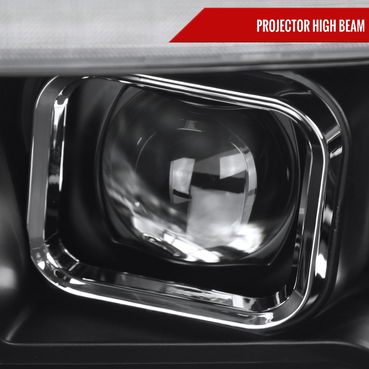 2009-2018 Dodge RAM 1500  / 2019-2021 RAM Classic / 2010-2018 RAM 2500 3500 Amber LED Bar Switchback Sequential Projector Headlights (Matte Black Housing/Clear Lens)