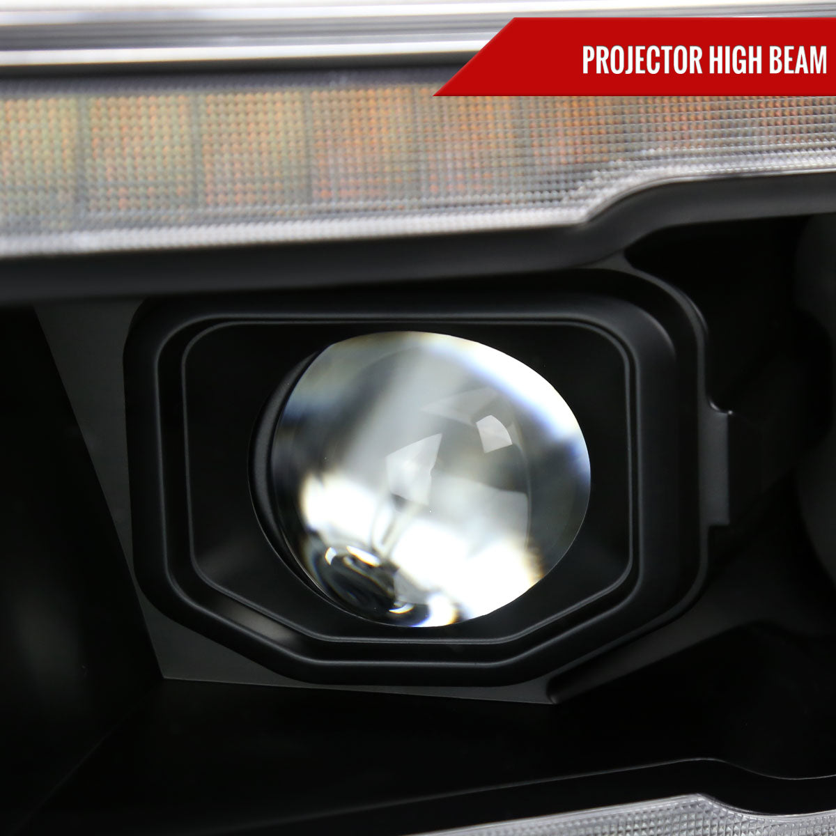 2019??2024 Dodge RAM 1500 LED Bar Projector Headlights w/ Switchback Sequential Turn Signals, Amber LED & Pulsing Glow (Matte Black Housing / Clear Lens)